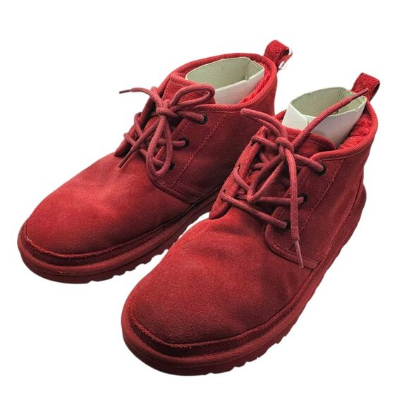 UGG Mens Red Neumel Suede Heritage Chukka Classic Boots - Picture 2 of 12